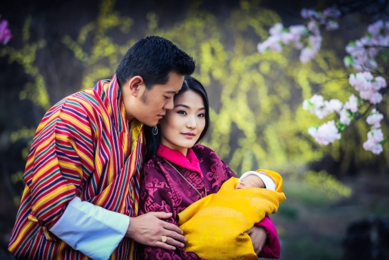 Кралот и кралицата на Бутан